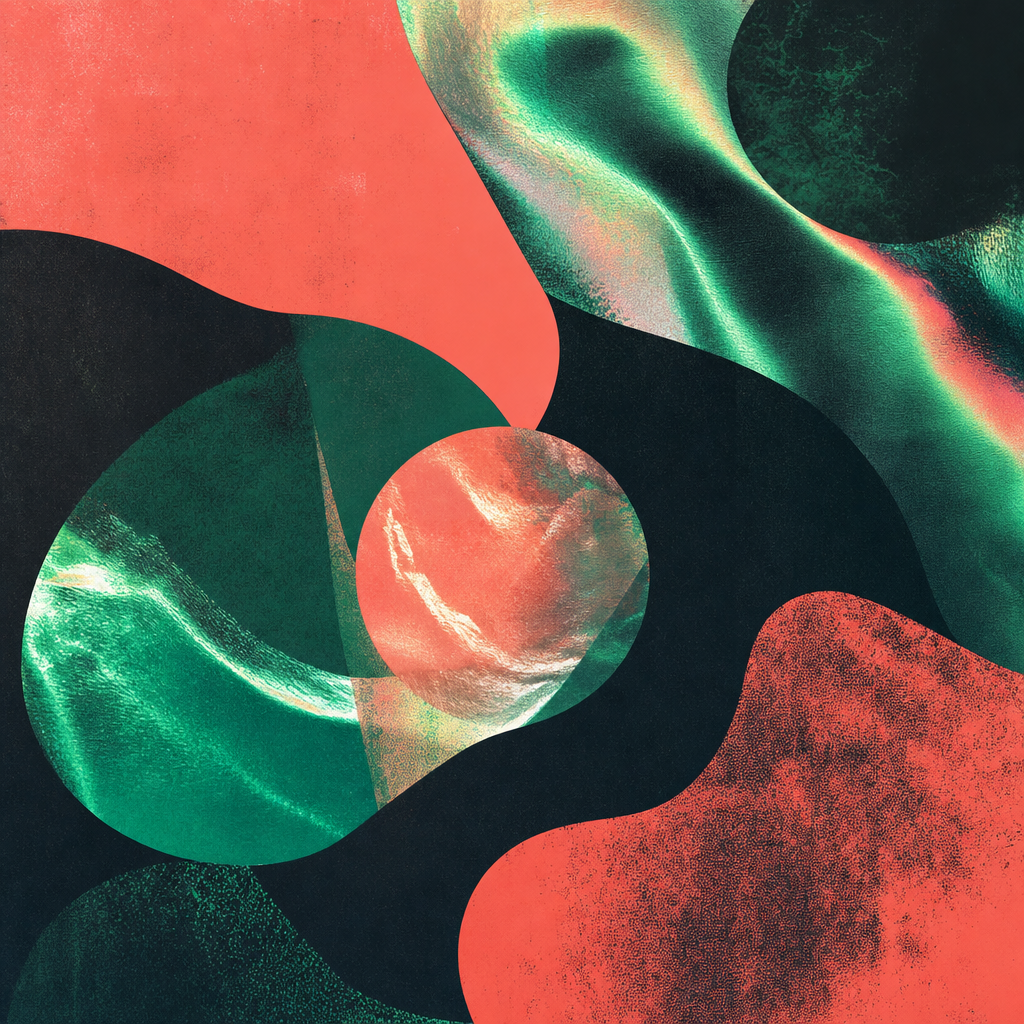 Bold abstract graphic design and texture study for stylized advertising visuals